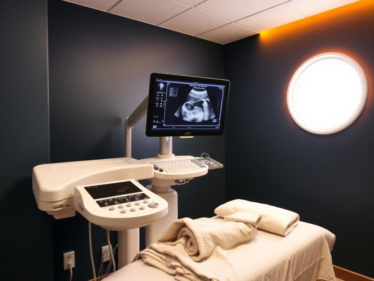 Pelvic ultrasound Glendale exam room at Lucent Medical Imaging with private, comfortable setting